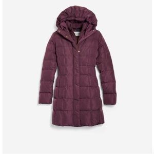 Women's Purple Hooded Puffer Jacket
